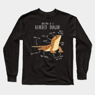 Anatomy of a Bearded Dragon Long Sleeve T-Shirt